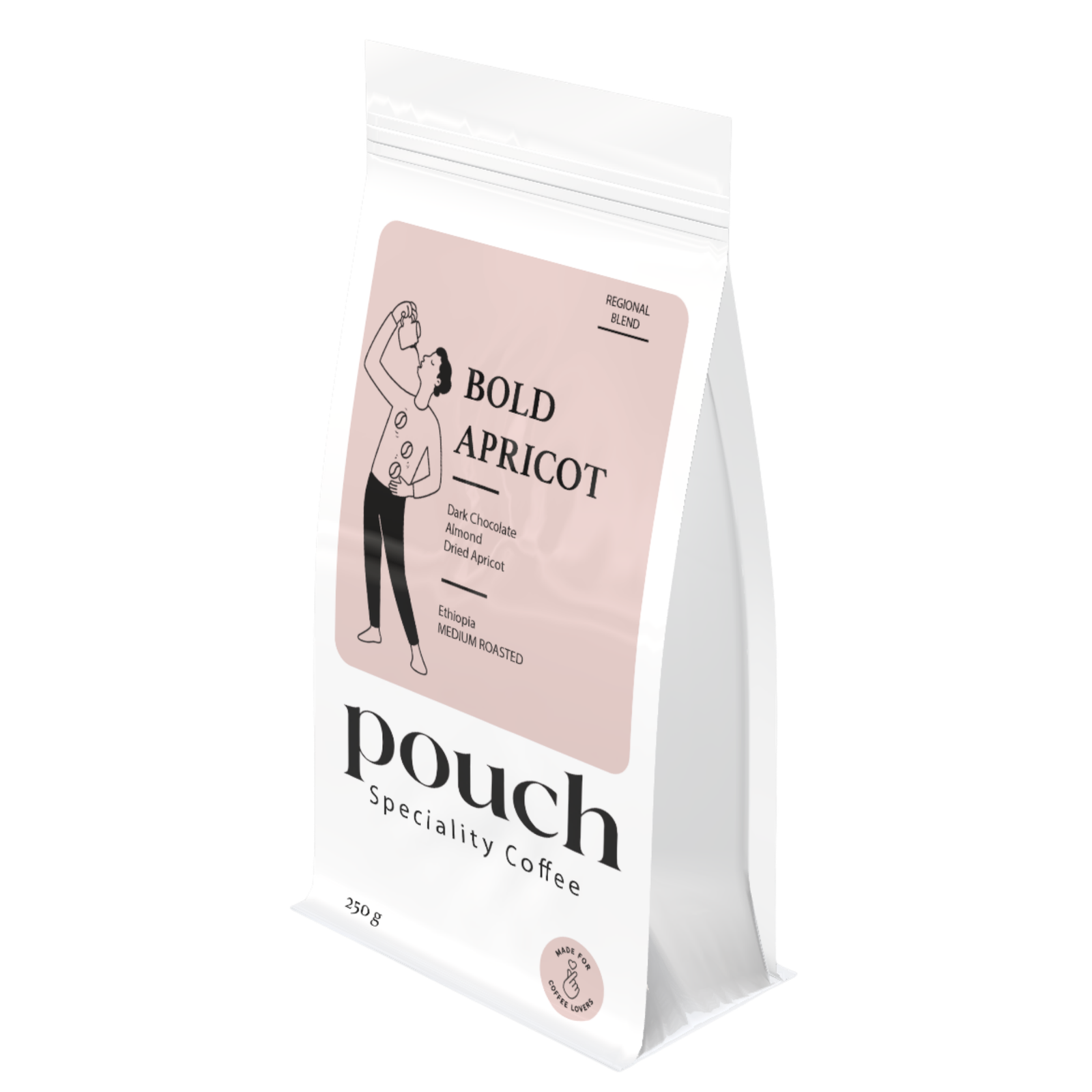 BOLD APRICOT coffee pouch